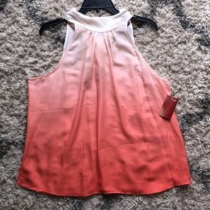Jennifer Lopez women’s ombré halter top (Cream & Coral, Size XL)